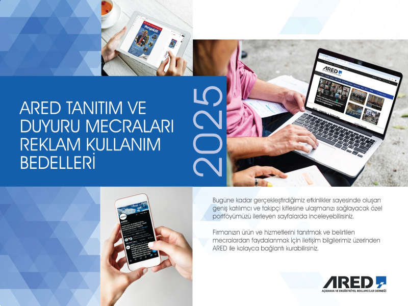 ARED Tanıtım ve Duyuru Mecraları Reklam Kullanım Bedelleri 2025